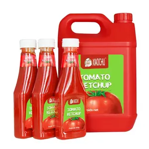 Mejor precio al por mayor salsa de tomate cocina Ketchup 340 g y 5 kg sabor dulce