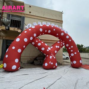 Arco rojo inflable personalizado de fábrica para decoración de escenario y arco de Globo Rojo inflable de gran venta - Product Image 1