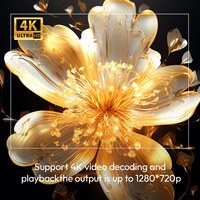 Projecteur intelligent Android 11 BYINTEK A12, mise au point automatique TOF, résolution native 720P, 4K, 180° °   Mini projecteur de cinéma maison portable WiFi avec support rotatif