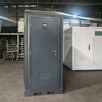 Maison conteneur préfabriquée en acier, mobile et extérieure, contemporaine, portable, villa, appartement, moderne et minimaliste, avec toilettes et douche.