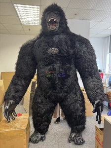 Tamaño personalizado 2M 2,6 m 3M gigante realista inflable gorila mascota disfraz Kingkong <span class=keywords><strong>mono</strong></span> rendimiento caminar trajes para <span class=keywords><strong>eventos</strong></span> - Product Image 2