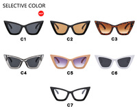 Lunettes de soleil UNOC de luxe vintage surdimensionnées œil de chat pour femmes, noires, brunes, élégantes, monture blanche et grise en PC pour hommes