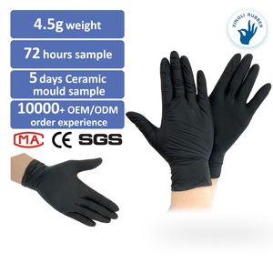 <span class=keywords><strong>Gants</strong></span> jetables en nitrile noir sans poudre pour le nettoyage domestique, la manipulation des aliments, la cuisine, le salon et l'utilisation quotidienne - Product Image 1