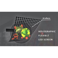 P3.91 Ultra Mince 90% Haute Transparent Hologramme Led Écran D'affichage Pantalla Led Transparent Panneau Mural Vidéo pour Vitres