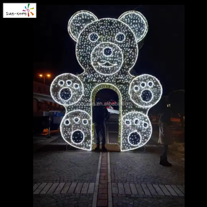 Décoration de festival en plein air, motif ours lumineux LED, décoration extérieure pour la Saint-Valentin - Product Image 6