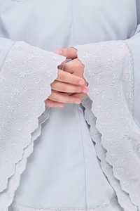 Sipo แบบดั้งเดิมมุสลิมเสื้อผ้าเครื่องประดับผ้าไหม borong telekung ลูกไม้ปักสำหรับสวดมนต์รอมฎอนสิงคโปร์อินโดนีเซีย - Product Image 3