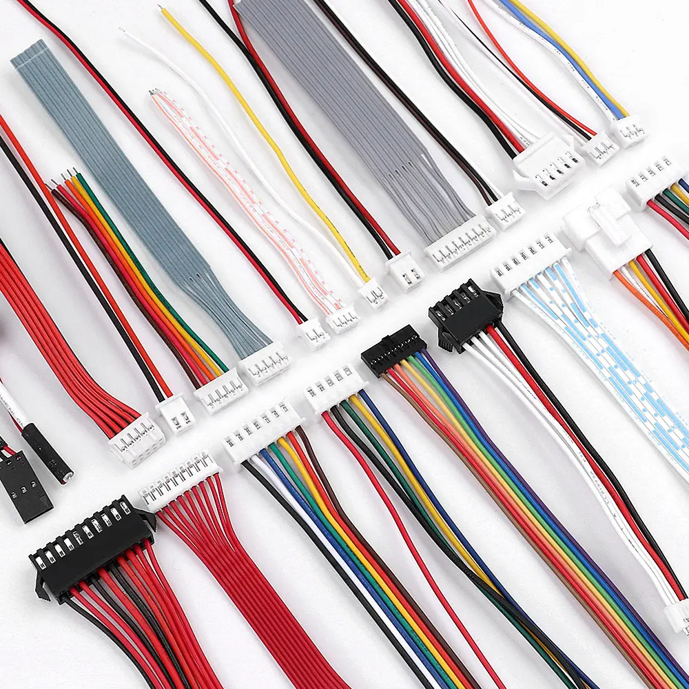 Chicote de fios elétrico JST Jumper para cabos personalizados ZH PH EH XH 1.0 1.25 1.5 2.0 2.54mm passo 2P 3P 4P 5P 6P