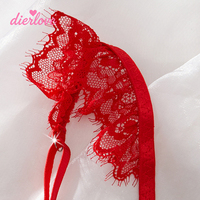 2026 Bestseller Romantisches Perlen-Lingerie-Set Rotes Spitzenbesetztes BH- und Höschen-Set Sexy Exotische Bekleidung Damenunterwäsche Großhandel