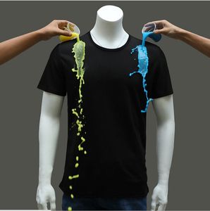 Tech Ademende Supervezel Waterdichte <span class=keywords><strong>T</strong></span>-<span class=keywords><strong>Shirt</strong></span> Casual Snel Droog Blanco Vlek 100% Katoenen Gebreide O-hals Heren <span class=keywords><strong>T</strong></span>-<span class=keywords><strong>Shirt</strong></span> - Product Image 4