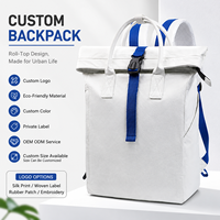 Mochila Escolar Personalizada de Lona Rosa Estilo Japonés para Chicas, Impermeable, para la Escuela Secundaria