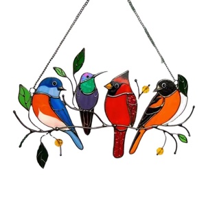 Panneaux décoratifs étanches en verre teinté de 3 mm pour fenêtres et portes, motifs papillons et animaux, art suspendu <span class=keywords><strong>Tiffany</strong></span> - Product Image 4