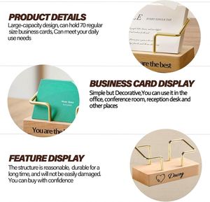 Caja de Almacenamiento de Tarjetas de Visita de Madera de Nogal Negro Sólido y Haya, de un Solo Nivel, Personalizada para Letreros de Pared y Artesanías de Madera - Product Image 4