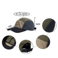 Usine Personnalisé conception 5 panneau casquette de baseball À Séchage Rapide Étanche Nylon Camp Chapeau de Course en plein air cap Chapeau