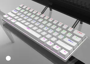 Teclado 60 % mechanische Tastatur RGB Hot Swap Mini Gaming Tastatur kabellos