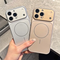 Funda Magnética Mate Esmerilada para Teléfono, Resistente a Impactos, para 17/16Pro Max/15/14/13/12 con Cubierta Protectora de Lente de Vidrio