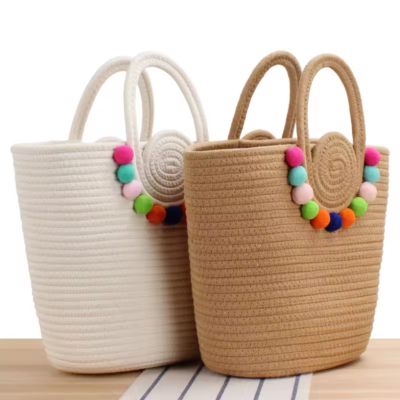 Straw Tote Bag For Women 2024 - Khaki Beach Bucket Purse With Zipper, Natural Woven Tote For Summer & Travel