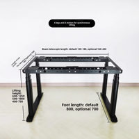 Bureau debout électrique robuste à 4 pieds, 4 moteurs synchronisés, hauteur réglable avec écran tactile – Vente en gros