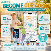 Montre connectée pour enfants LAGENIO K9 4G AI avec carte SIM, écran AMOLED, appel vidéo 5MP, GPS+WIFI+LBS, positionnement IP68, CE FCC RoHS, SOS