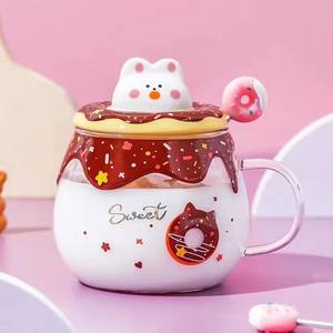 Taza de Vidrio de Borosilicato de Diseño Único y Adorable, Taza de Vidrio de Pared Simple con Forma de Gato - Product Image 5