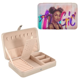 กล่องใส่เครื่องประดับหนังสุดหรู ลดราคาพิเศษ สำหรับใส่สร้อยคอ ต่างหู แหวน เหมาะสำหรับเป็นของขวัญและพกพา - Product Image 1