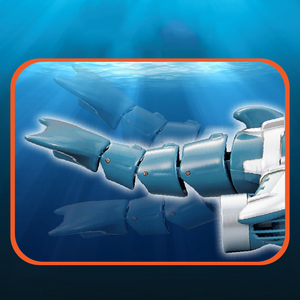 Bemay Đồ Chơi 2.4Ghz Cao Mô Phỏng <span class=keywords><strong>RC</strong></span> Cá Heo Cho Hồ Sông & Hồ Bơi, Món Quà Tuyệt vời <span class=keywords><strong>RC</strong></span> Thuyền Nước Đồ Chơi Với Cá Heo Đầu Bóng Xoay - Product Image 3