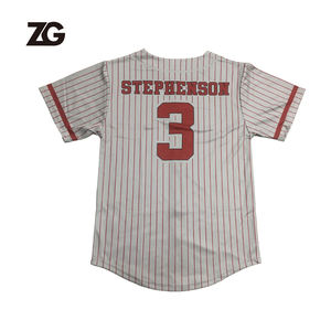 Custom Printing Honkbal Truien Jeugd Krijtstreep Competitie Honkbal Uniform - Product Image 2