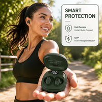 Écouteurs sans fil TWS 2,4 GHz avec affichage numérique, ANC et ENC, transducteur 10 mm, écouteurs 40 mAh, étui de charge 300 mAh