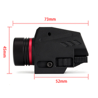 Lampe torche laser rouge Ohhunt Combo 150 lumens, lampe tactique avec support de 20 mm