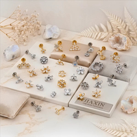 Piercing Labret en Titane ASTM F136 à Filetage Interne pour Hélix, Tragus, Lèvre - Bijoux de Piercing Corporel - Vente en Gros, Fournisseur OEM, Usine
