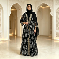 Robe de soirée Abaya luxueuse pour femmes musulmanes, brodée de sequins, taille plus, décontractée