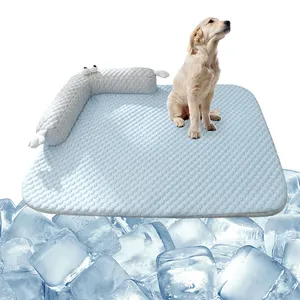 Cobertor de refrigeração para cães, tapete confortável para cães, tapete de refrigeração à prova d'água lavável
