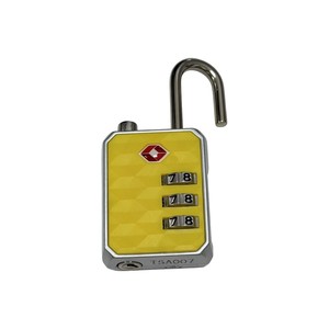 Candado de Combinación de 3 Dígitos con Textura de Diamante Amarillo Brillante, Aleación de Zinc, Aprobado por <span class=keywords><strong>TSA007</strong></span>, para Despacho de Aduanas - Product Image 5