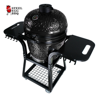 Barbecue Kamado SEB 22 pouces en céramique, fumoir extérieur au charbon de bois, hybride gaz, pour jardin et restaurant, qualité supérieure