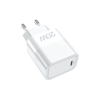 Chargeur rapide USB-C PD 20W certifié CE, prise murale EU 2 broches pour iPhone 15 16 17 Pro Max