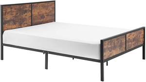 Оптовая продажа, американский Викторианский винтажный стиль, черная королевская платформа, кровати, железная сталь, размер королевы, металлическая рама для кровати, двойная - Product Image 3