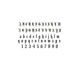 Tatuaggi temporanei impermeabili 26 lettere ABC lettere nere su carta parola inglese impermeabili tatuaggi temporanei - Product Image 2