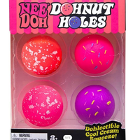   Paquete de 4 Bolas Antiestrés con Forma de Donut, Juguete Sensorial para Apretar, Crema Fría Dohlectible, Alivio de la Ansiedad, Juguete Blandito para Niños