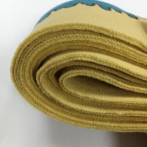 Dyed <b>Yarn</b> Flat Knit Rib Polyester Spandex Collar Cuff White Black or Custom Color for Polo <b>Tshirt</b> - Product Image 2