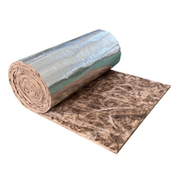 Aislamiento de Lana de Fibra de Vidrio Revestido con Lámina de Aluminio R11 R13 R15 3.5'' Rollo de Lana de Vidrio Revestido con Lámina FSK No Inflamable