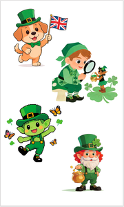 Nouveaux autocollants de tatouage pour la Saint-Patrick <span class=keywords><strong>2026</strong></span>, prix de gros, 3 feuilles/paquet avec 12 motifs uniques. - Product Image 3