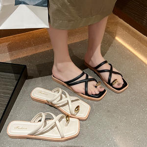 Sandalias Antideslizantes para Mujer, Nuevas, de Verano, Tacón Plano, Estilo Romano, Punta Abierta, Talla Grande, para Playa y Caminar, Cómodas - Product Image 3
