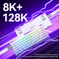 Clavier mécanique de jeu AULA Hero 84 HE 75% filaire RGB magnétique USB-C programmable à effet Hall avec actionnement réglable