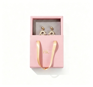 Luxury Gold Stamping Jewelry Drawer Box Sliding Sleeve Case Exquisite Ribbon Tab Earring Packaging Box Branded Manufacturer OEM - Product Image 6