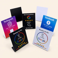 Plaque en acrylique personnalisée NFC pour avis Google et réseaux sociaux, carte de menu, carte NFC en acrylique pour restaurants