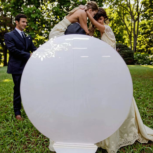 Décor de mariage en PVC acrylique blanc Occasions Furniture, 200 cm de diamètre, élégant pour événements intérieurs/extérieurs, idéal pour anniversaires - Product Image 2