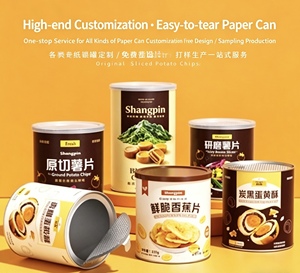 Emballage en papier cylindrique de qualité alimentaire imprimé avec logo personnalisé pour les chips de pommes de terre, les croustilles et tous les en-cas - Product Image 5