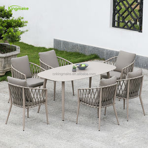 Nautica – meubles d'extérieur, Table basse moderne pour 2 à 4 personnes, ensemble de Table avec tissage de corde, Chaises de <span class=keywords><strong>Bistrot</strong></span> - Product Image 4