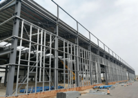 Entrepôt économique en structure métallique préfabriquée isolée pour stockage commercial