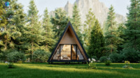 Unité de logement modulaire LGS en acier léger, design européen, étanche, type « Granny Flat », cabane préfabriquée pour Airbnb et complexes hôteliers