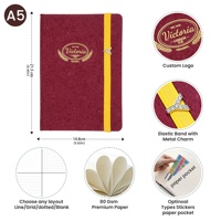 Agenda promotionnel 2027, journal A5 en tissu, impression personnalisée, papeterie de bureau, carnet avec sangle, design décoratif, planificateur quotidien 365 jours